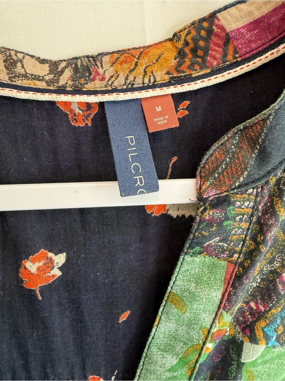 Anthropologie Pilcro Patchwork Multicolor Sleeveless Tiered Dress Size Medium - Picture 7 of 11